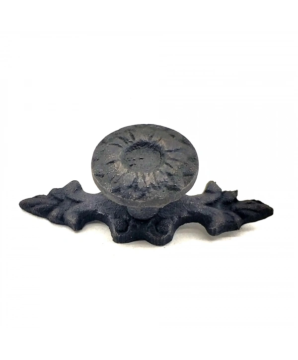 Antika Tarz Dekoratif Pirinç Çiçek Düğme - 20x53 Mm, Oksit