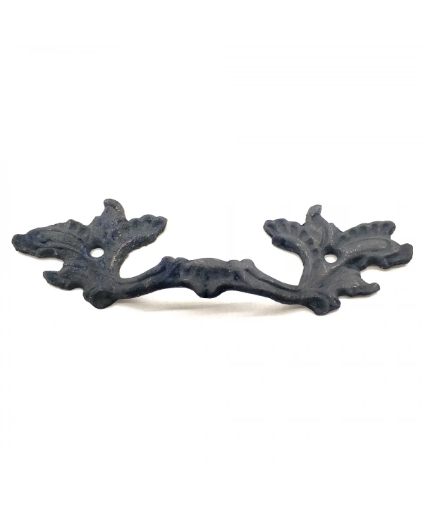 Antika Tarz Dekoratif Pirinç Çiçek Kapı Kulbu - 40x125 Mm, Oksit