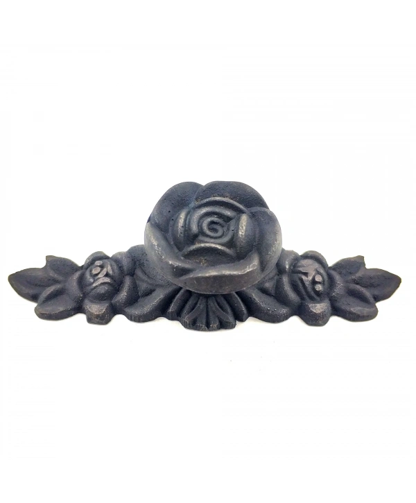 Antika Tarz Dekoratif Pirinç Gül Düğme - 30x100 Mm, Oksit