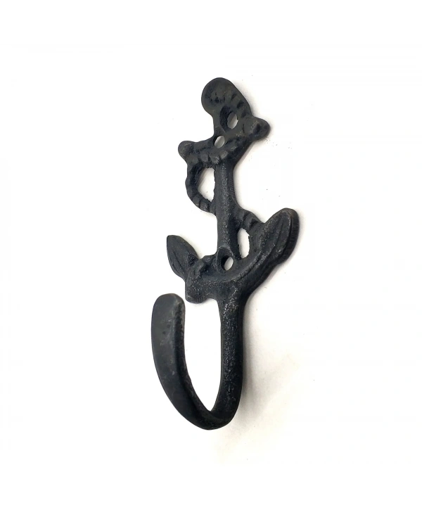 Antika Tarz Dekoratif Pirinç Halatlı, Çapa, Denizci, Gemici  Askı - 95x42mm,  Oksit