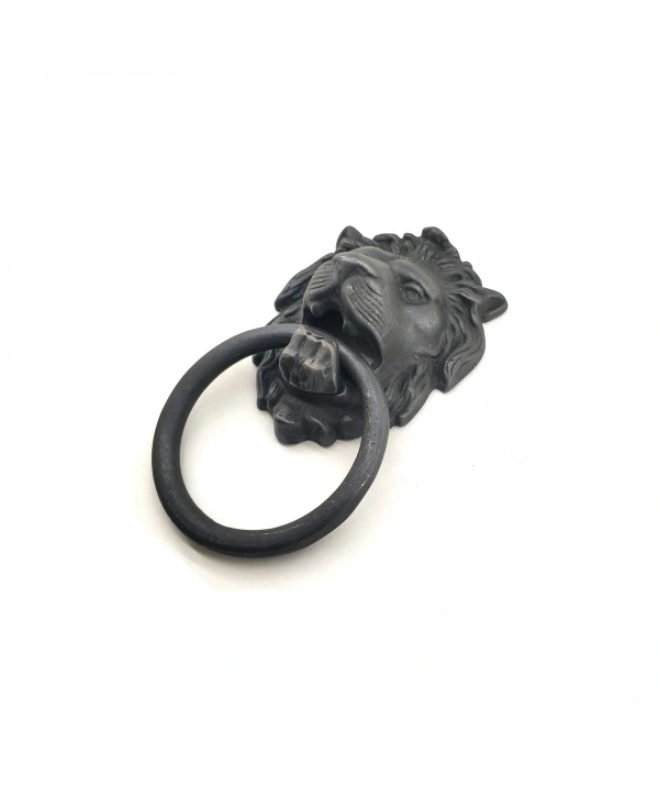 Antika Tarz Dekoratif Pirinç  Kapı Tokmağı, Taktak - 102x130 Mm, Oksit