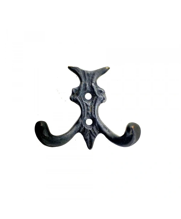 Antika Tarz Dekoratif Pirinç Koç Çiftli Askı - 50x55mm, Oksit