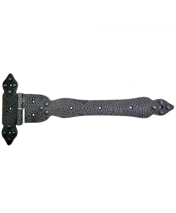 Antika Tarz Dekoratif Pirinç Kuyruklu Yönlü Dövme Menteşe - Battal, Oksit