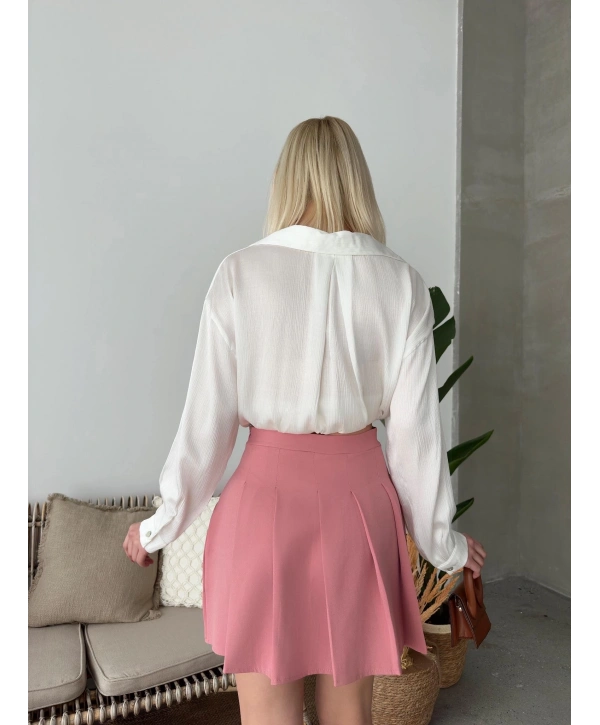 Atlas belden Pileli etek s24930