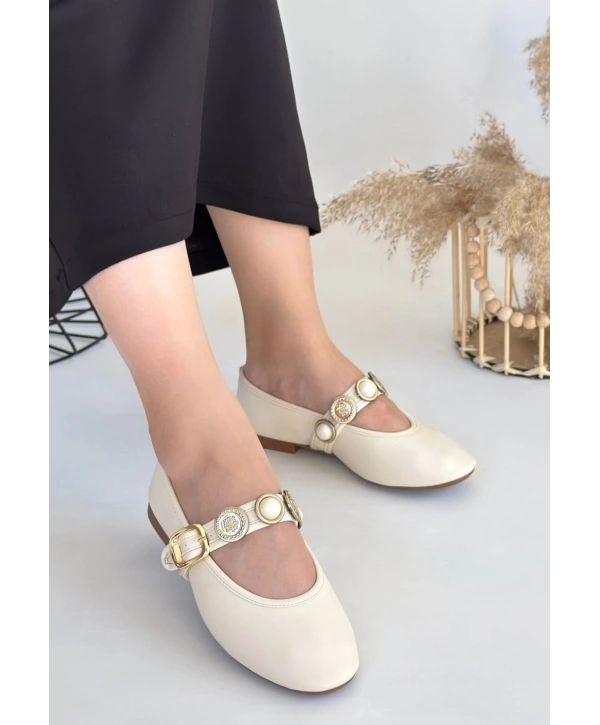 Atnis Bej Cilt Babet Ayakkabı