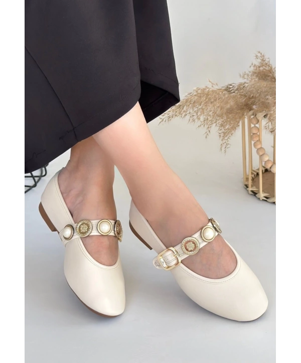 Atnis Bej Cilt Babet Ayakkabı