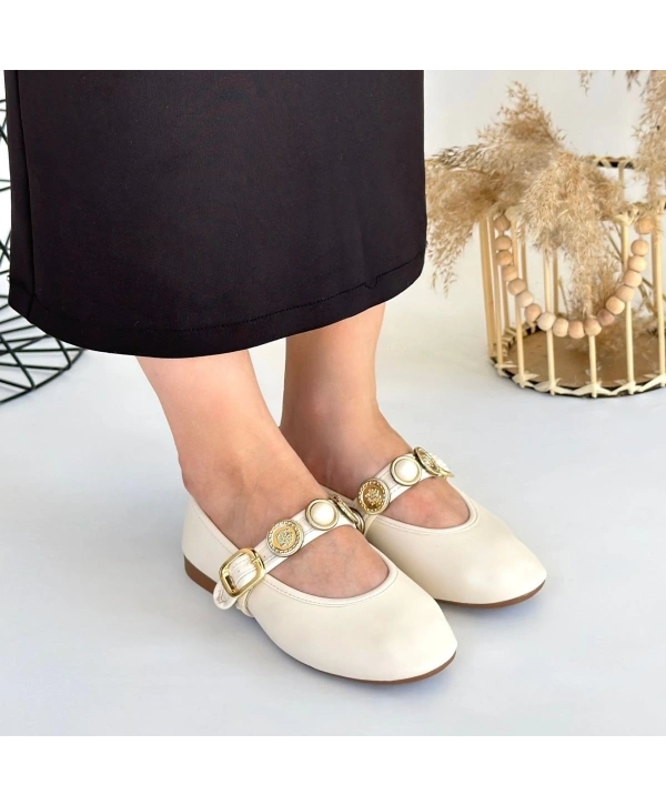 Atnis Bej Cilt Babet Ayakkabı