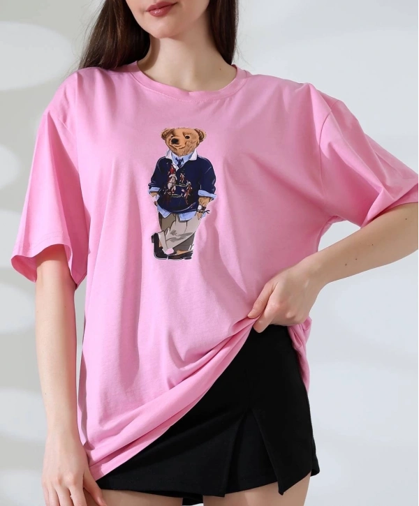 Ayıcıklı oversize tişört