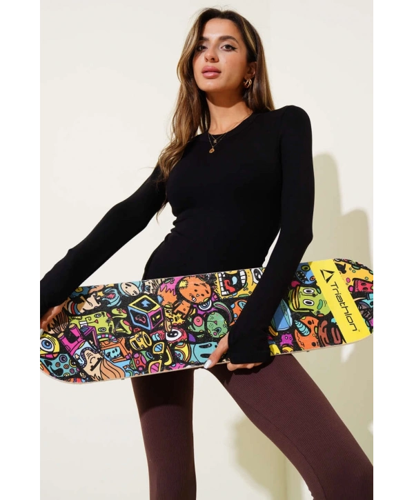 Basic Parmak Geçirme Detaylı Bluz siyah T4266