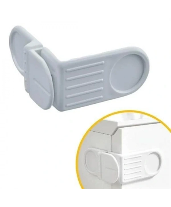 Bebek Çocuk Güvenlik Çekmece Ve Dolap İçin Yapışkanlı Vidasız Köşe Kapak Kilidi X 2 Adet