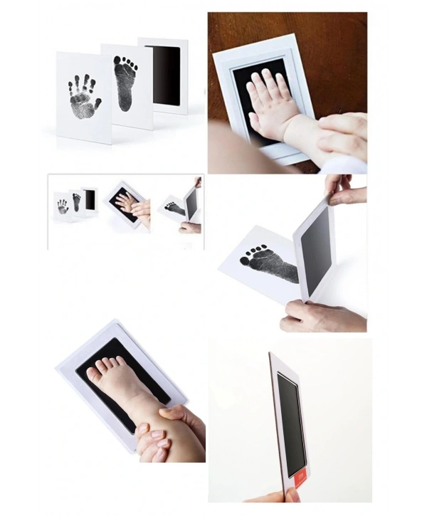 Bebek El Ayak Izi Fotoğraf Çerçevesi El Ayak İzi Kalıbı Seti