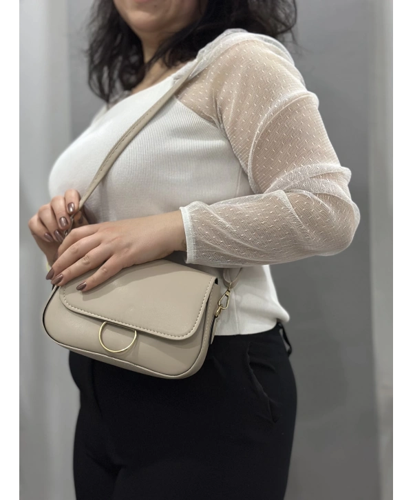 Bej cilt mossi çanta