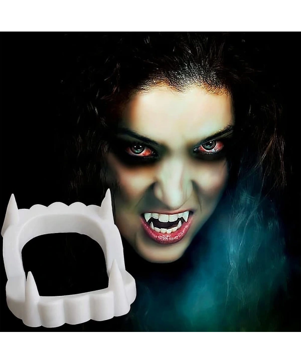 Beyaz Renk Çift Damak Takma Vampir Dişi