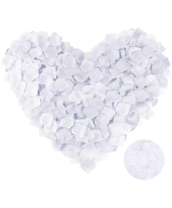 Beyaz Renk Gül Yaprağı Şekilli Konfeti 10 Paket 1000 Adet