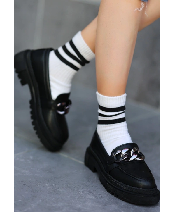 Biga Siyah Cilt  Ayakkabı