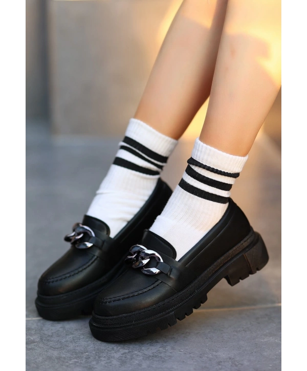 Biga Siyah Cilt  Ayakkabı