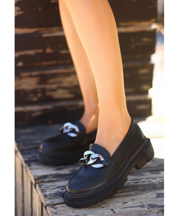 Biga Siyah Cilt  Ayakkabı