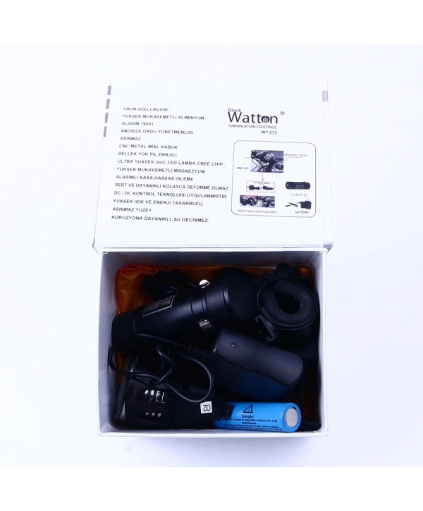Black Wt-272-profesyonel Bisiklet Lambası