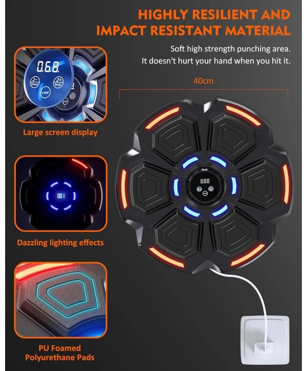 Bluetooth Hoparlör Özellikli Duvar Boks Makinesı  9 Mod Seviye Ayarlı  Müzikli Boks Makinesı