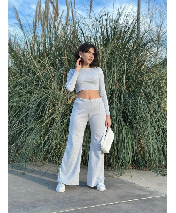 Bol paça altüst takım gri w1197