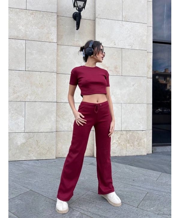 Bol paça pantolonlu alt üst takım