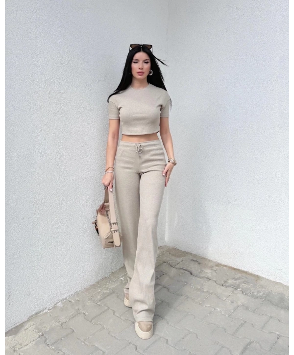 Bol paça pantolonlu alt üst takım