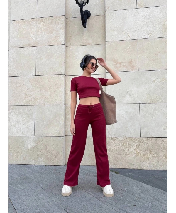 Bol paça pantolonlu alt üst takım