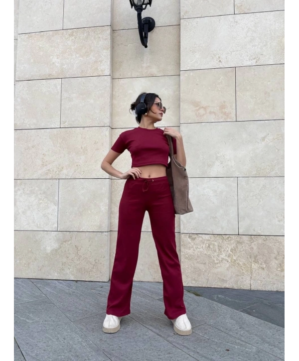 Bol paça pantolonlu alt üst takım