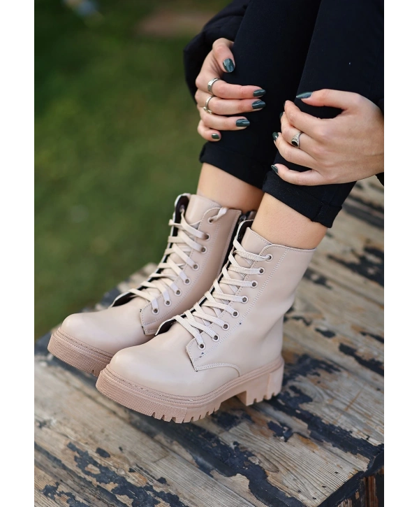 Bria  Nude Cilt Bağcıklı Bot