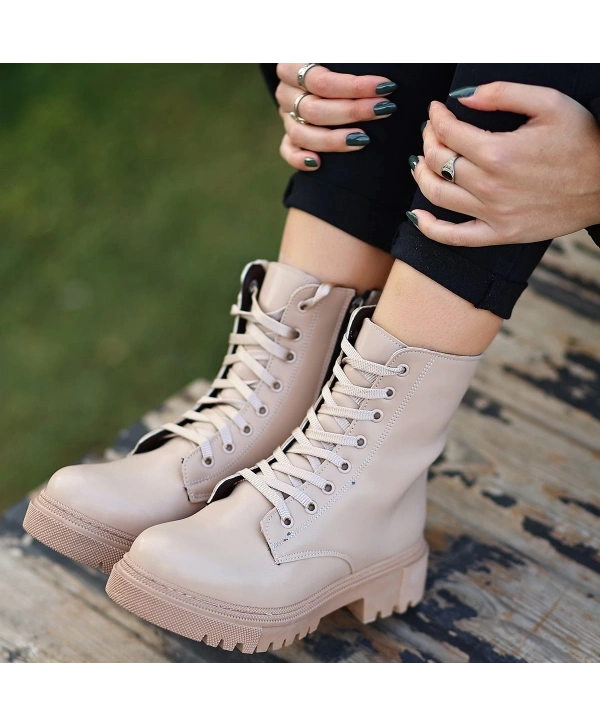 Bria  Nude Cilt Bağcıklı Bot