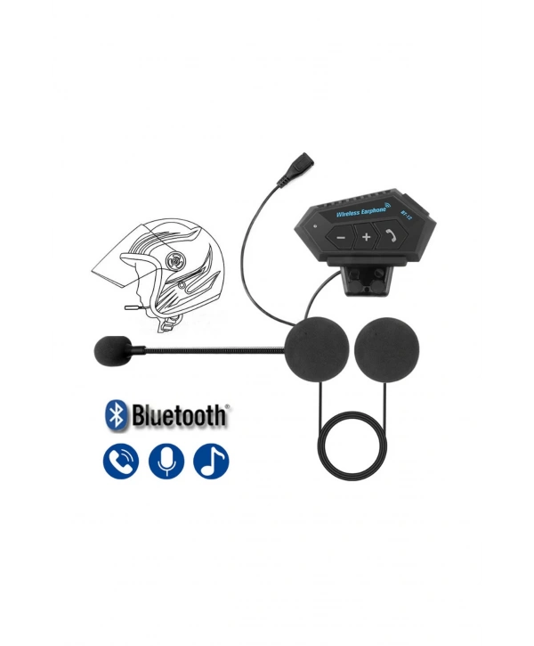 Bt12 Kask Kulaklık Bluetooth Motosiklet Kulaklık Interkom Motorsiklet Kulaklık