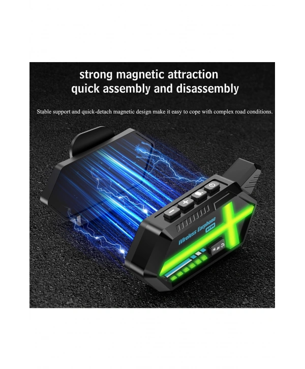 Bt26 Motosiklet Kask Kulaklık Bluetooth Rgb Işıklı 2 Eşleşme Özellikli 1000 Mah Intercom