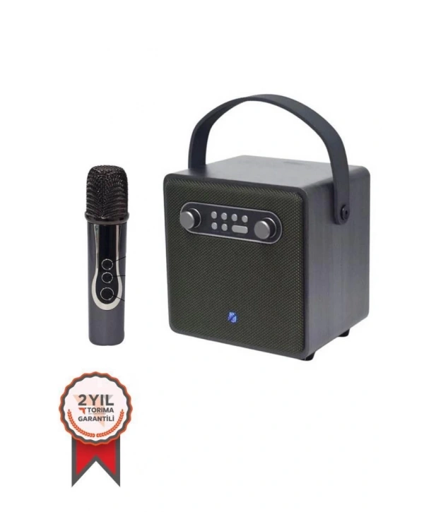 Bts-1688 Yeşil Mikrofonlu Karaoke Bluetooth Hoparlör