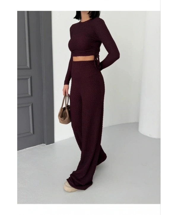 Bubble alt üst takım bordo pt510446