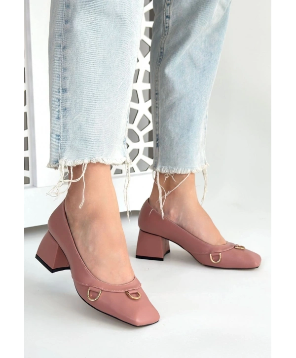 Cande Pudra Cilt Topuklu Ayakkabı