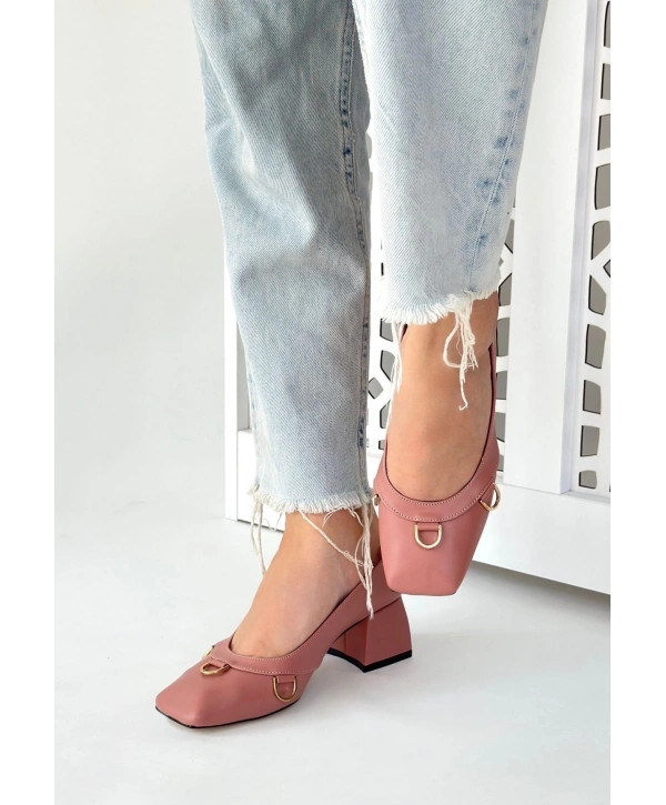 Cande Pudra Cilt Topuklu Ayakkabı