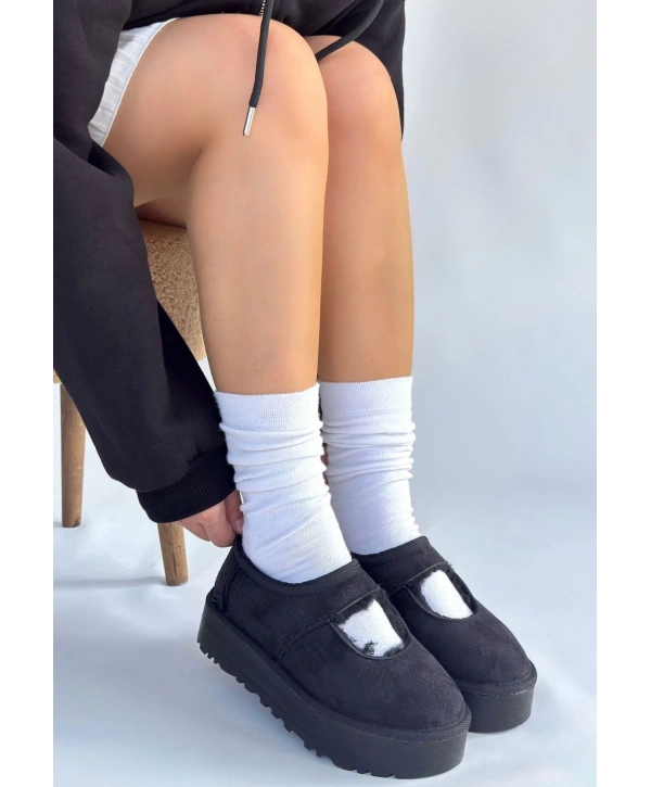 Carren Siyah Süet Bot