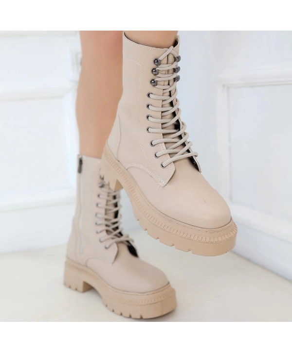 Caxa Nude Cilt Bağcıklı Bot