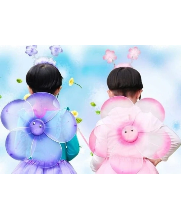 Çiçekli Kanat Seti 3 Parça - Sarı