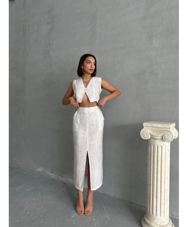 Çilek takım etek yelek