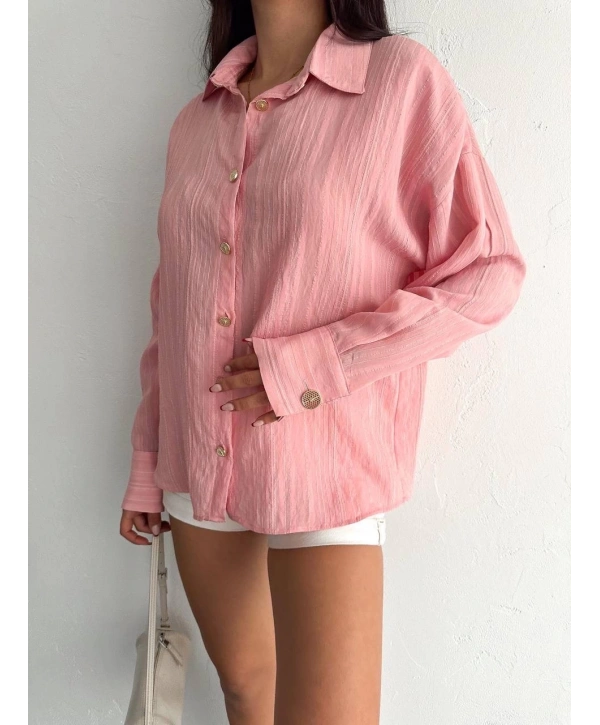 Çizgili oversize gömlek