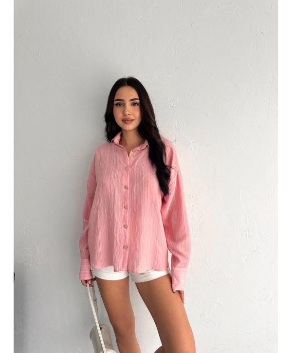 Çizgili oversize gömlek