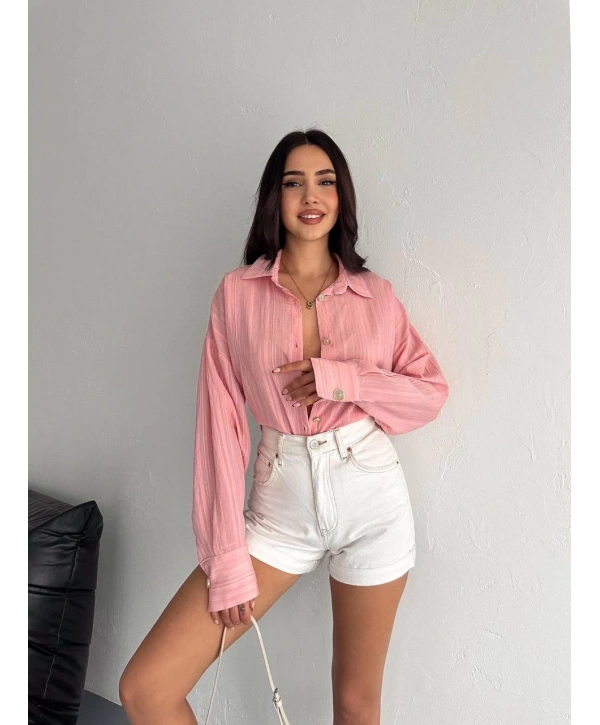 Çizgili oversize gömlek