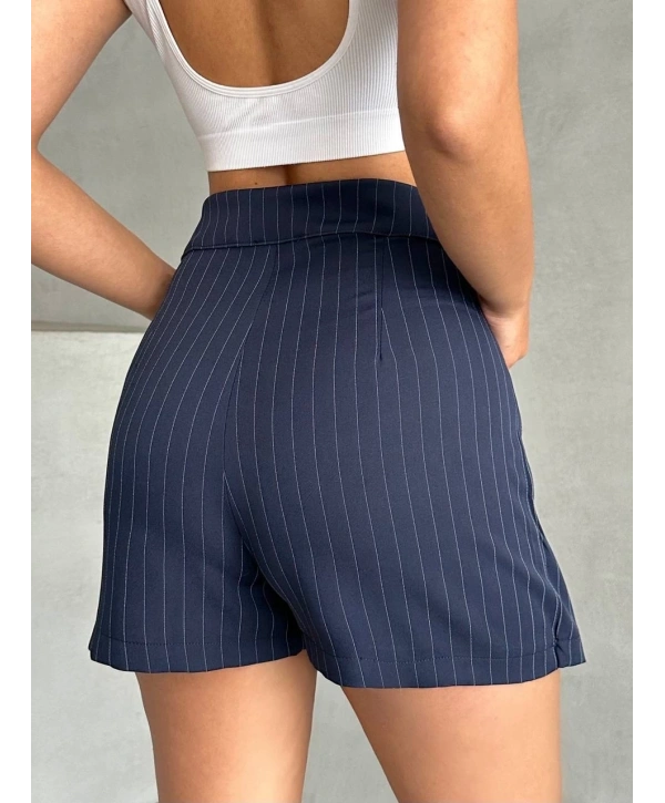 Çizgili şort etek