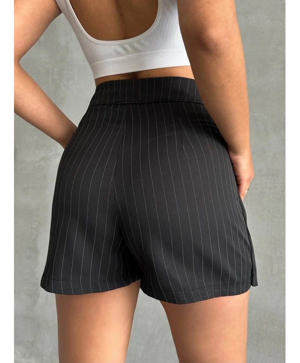 Çizgili şort etek