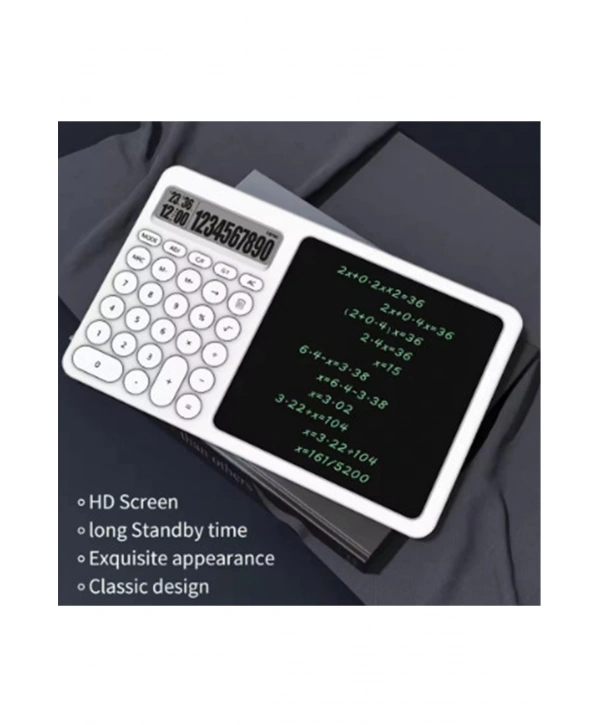 Çok Amaçlı Digital Hesap Makinesi Lcd Ekran Yazma Tableti Ofis Okul İçin Silinebilir El Yazısı Not Defteri