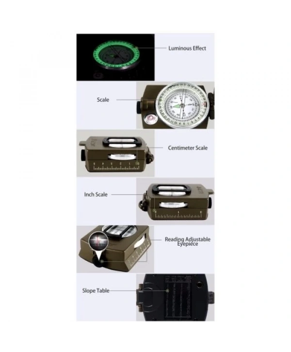 Çok Fonksiyonlu Profesyonel Askeri Pusula