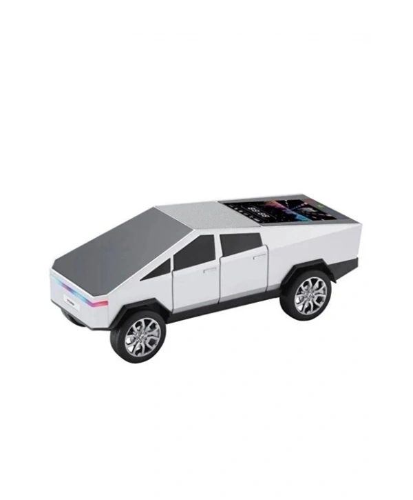 D68 Cyber Model Araba Tasarımlı Bluetooth Hoparlör 15w Güçlü Ses Rgb Led /tws/usb Beyaz