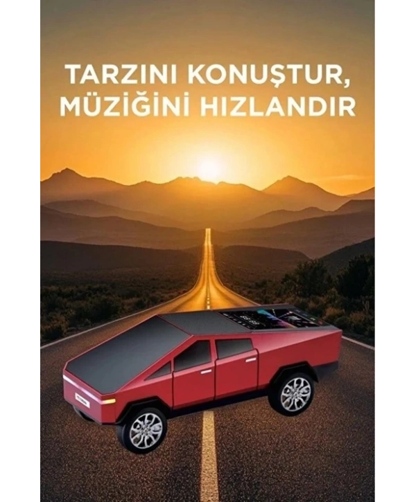 D68 Cyber Model Araba Tasarımlı Bluetooth Hoparlör 15w Güçlü Ses Rgb Led /tws/usb Kırmızı