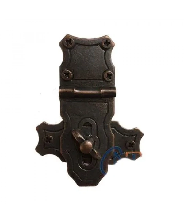 Dekoratif Anahtarlı Sandık Askısı - 40x55mm, Oksit, 100 Adet